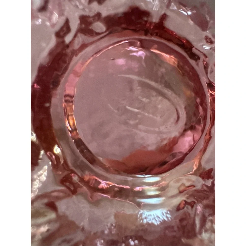 Fenton Dusty Rose Strawberry Compote Vintage Swirl
